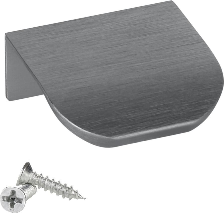 Sotech 5 stuks meubelgrepen Blankett Tommy Titan blauw 40 mm kastgrepen voor montage aan de achterkant aan de binnenkant van het front incl. bevestigingsschroeven