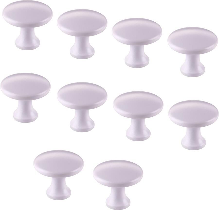 Sotech 10 stuks Meubelknoppen Denise mat wit Diameter 29 mm Hoogte 25 mm