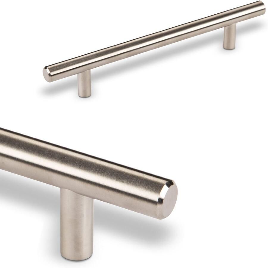 Sotech 20 x Meubelgreep Stangengriff Boorgatafstand 128 mm geborsteld Stanghandgreep van