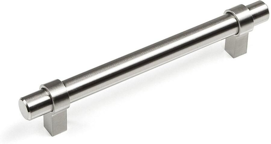 Sotech 10 x Meubelgreep G20 Boorgatafstand 128 mm roestvrij staal optiek Stanghandgreep relinggreep van