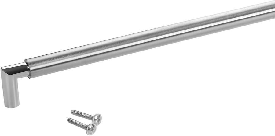 Sotech 10 x meubelgreep leuninggreep E9 echt roestvrij staal BA 640 mm Ø 16 mm met verchroomde sokkels Design meets function