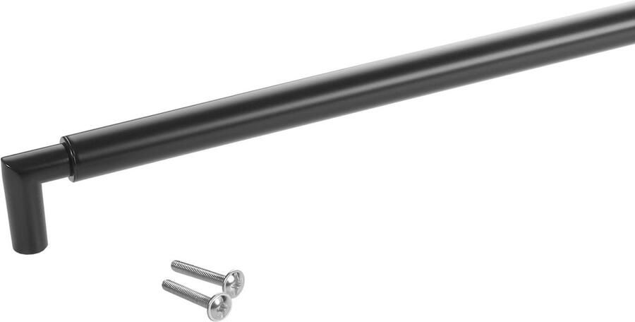 Sotech 10 x meubelgreep leuninggreep E9 echt roestvrij staal zwart mat BA 480 mm Ø 16 mm met metalen sokkels