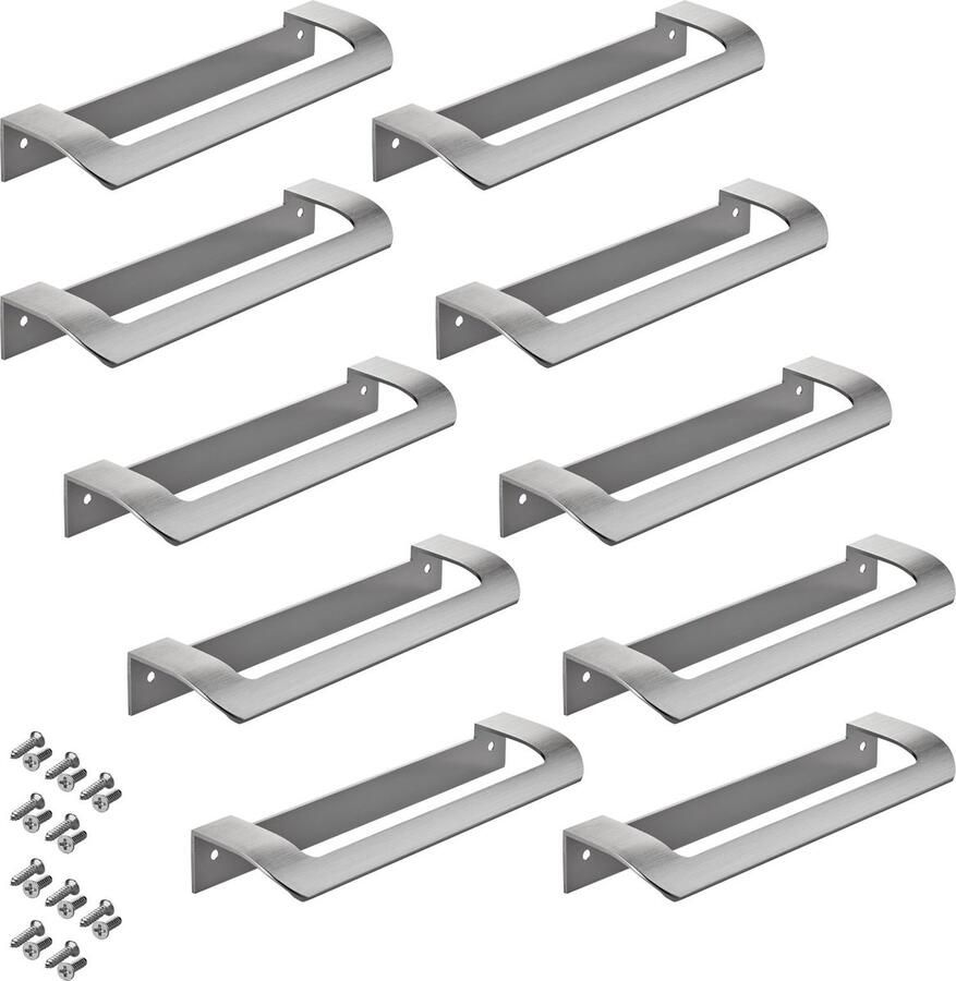 Sotech 10 x Meubelgreep LYS Boorgatafstand 160 mm RVS-optiek mat Design handgreep van