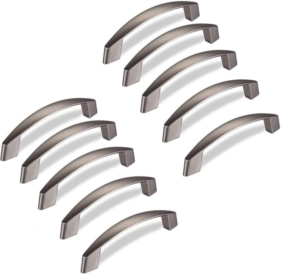 Sotech 10 x Meubelgreep THEA Boorgatafstand 128 mm RVS-optiek mat Beugelhandgreep van