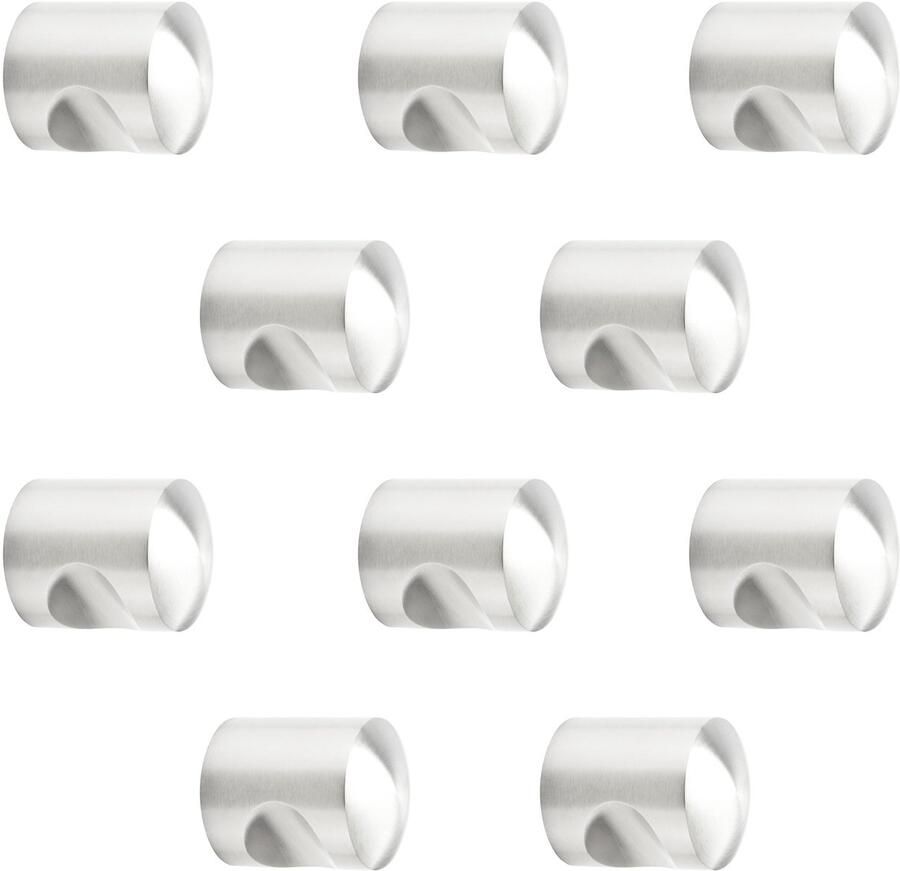 Sotech 10 x Meubelknop EK01 Ø 15 mm Roestvrij staal geborsteld Roestvrij stalen knop van