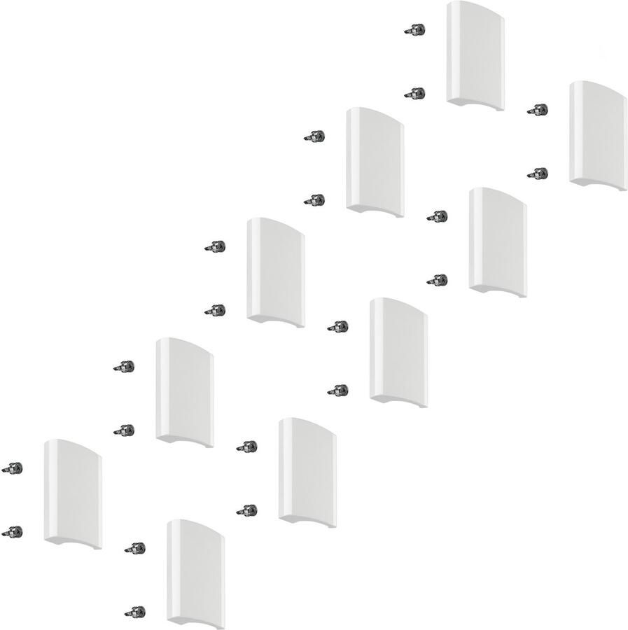 Sotech 10s Deurgrepen DELEA (82 x 52 5 x 20 mm Boorgatafstand 48 mm) wit glanzend aluminium met verdekte schroefverbinding