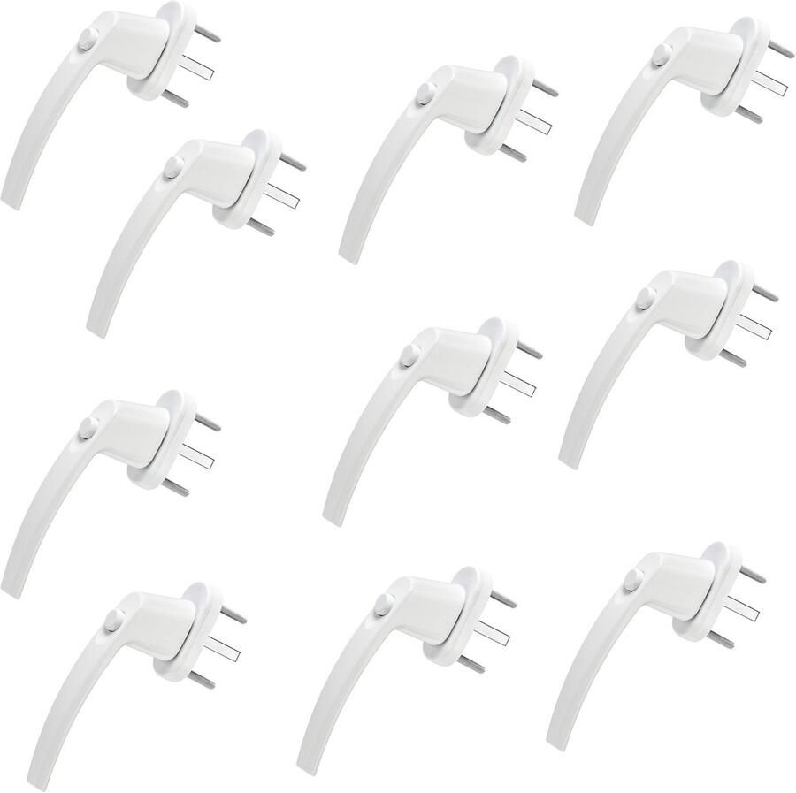 Sotech 10s Raamkrukken CALISTO (151 x 28 5 x 62 mm) wit met 45° raster Aluminium raamkrukken afsluitbaar met drukknop