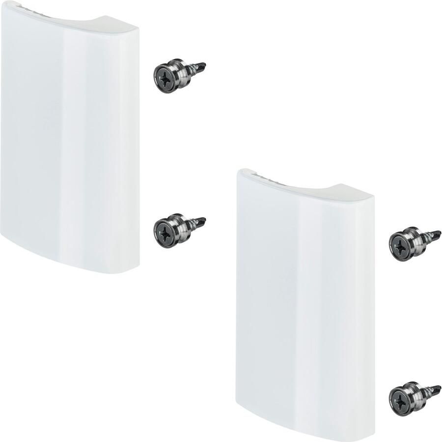 Sotech 2 stuks Balkondeurklink SEJA aluminium 82 x 52 x 20 mm witte trekgreep Terrasdeurklink