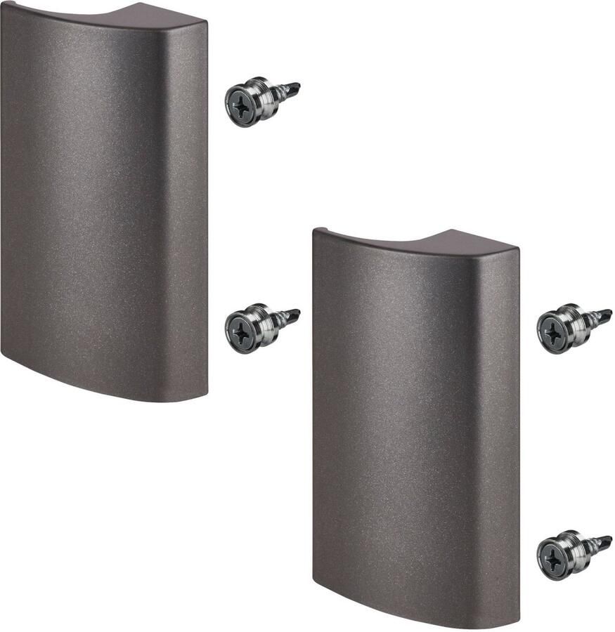 Sotech 2 x balkondeurgreep SEJA II aluminium antraciet 85 x 40 x 20 mm deurgreep terrasdeurgreep