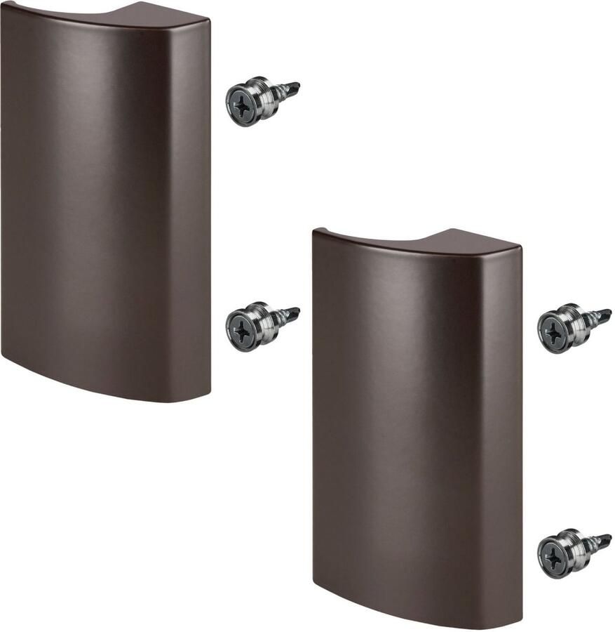 Sotech 2 x balkondeurgreep SEJA II aluminium bruin 85 x 40 x 20 mm deurgreep terrasdeurgreep