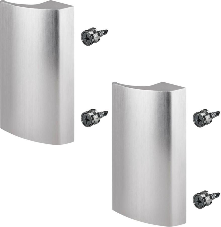 Sotech 2 x balkondeurgreep SEJA II aluminium rvs look 85 x 40 x 20 mm deurklink terrasdeurgreep