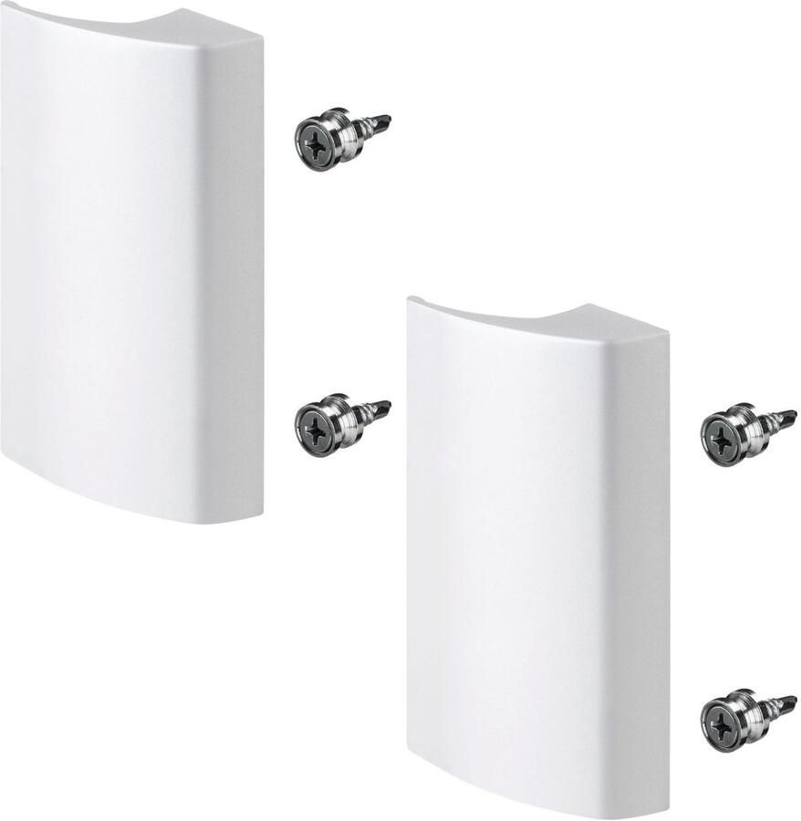 Sotech 2 x balkondeurgreep SEJA II aluminium wit 85 x 40 x 20 mm deurgreep terrasdeurgreep