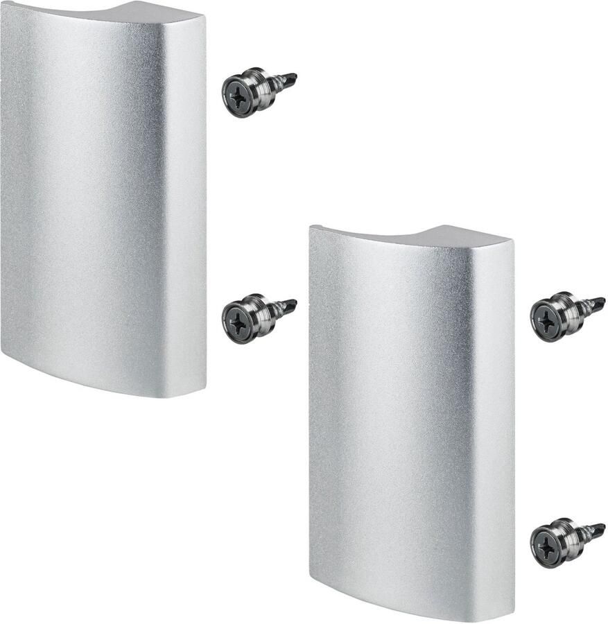 Sotech 2 x balkondeurgreep SEJA II aluminium zilvergrijs geanodiseerd 85 x 40 x 20 mm deurgreep terrasdeurgreep