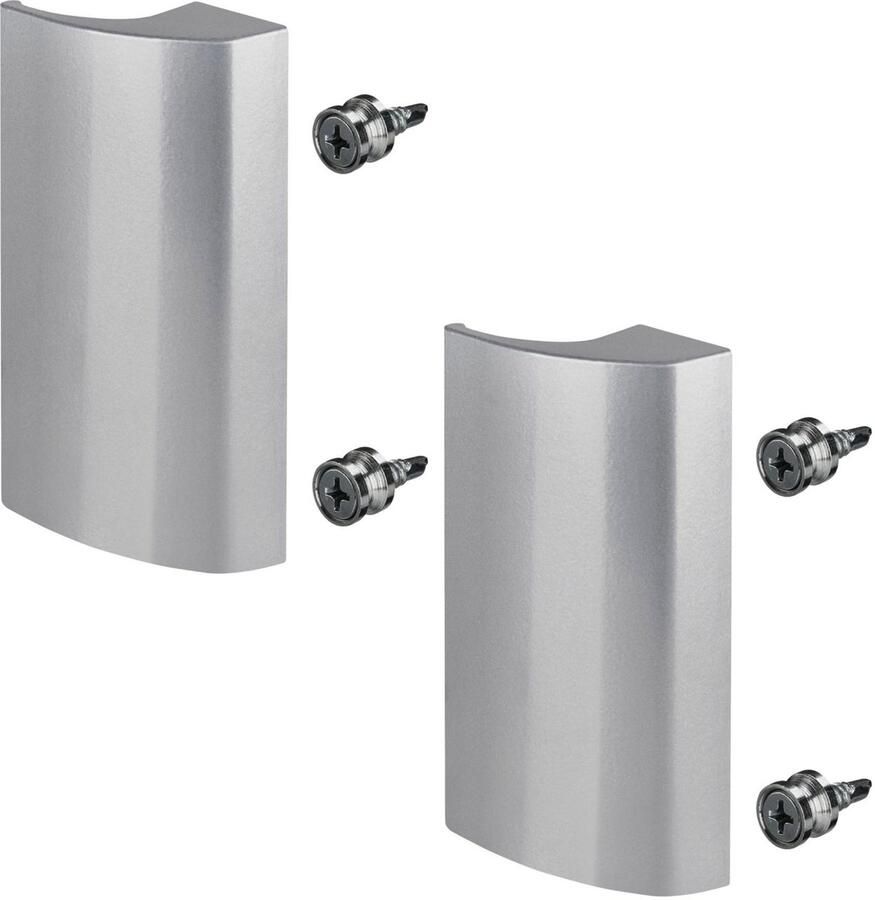 Sotech 2 x balkondeurgreep SEJA II aluminium zilverkleurig 85 x 40 x 20 mm deurgreep terrasdeurgreep