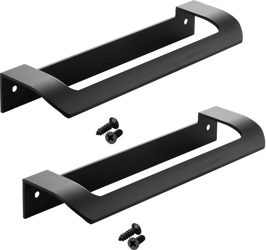 Sotech 2 x Meubelgreep LYS Boorgatafstand 160 mm Zwart mat Design handgreep van