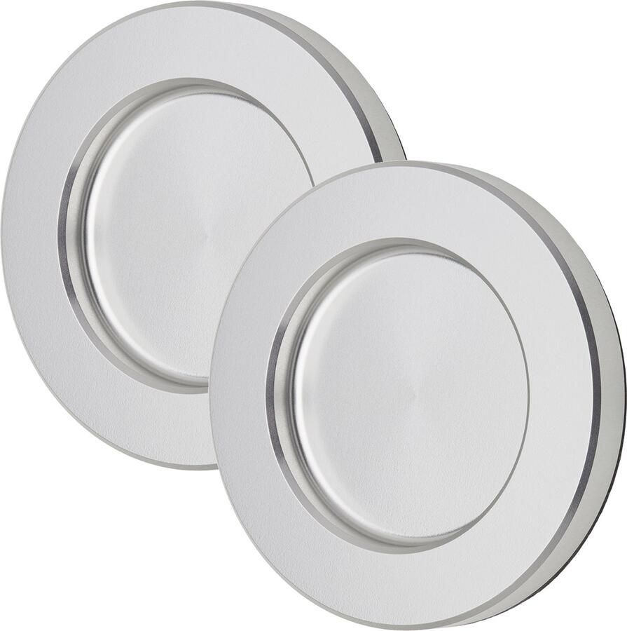 Sotech 2s schuifdeurgreep TAYO RVS look Ø 70 x 8 mm zelfklevend (3M VHB) glasdeurgreep van aluminium greepschaal voor glas- & kamerdeuren