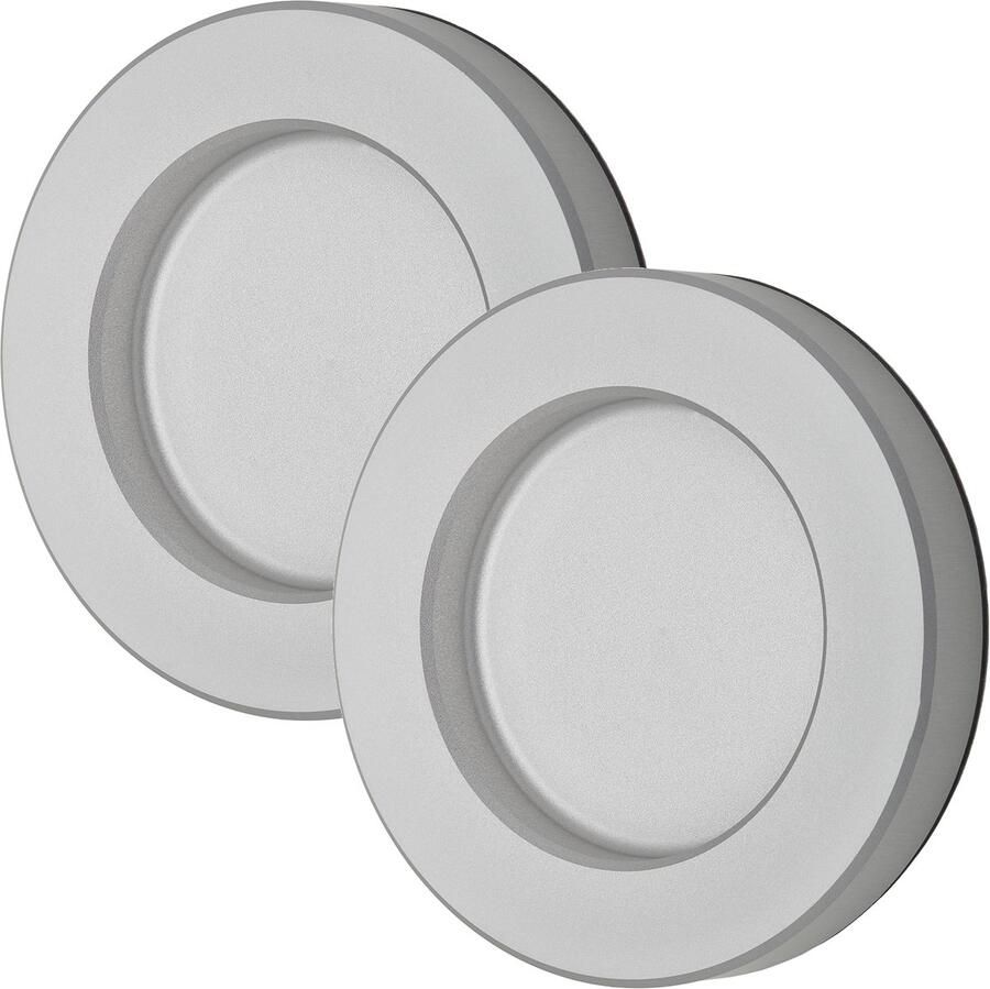 Sotech 2s schuifdeurgreep TAYO zilver Ø 70 x 10 mm zelfklevend (3M VHB) glasdeurgreep van aluminium greepschaal voor glas- & kamerdeuren