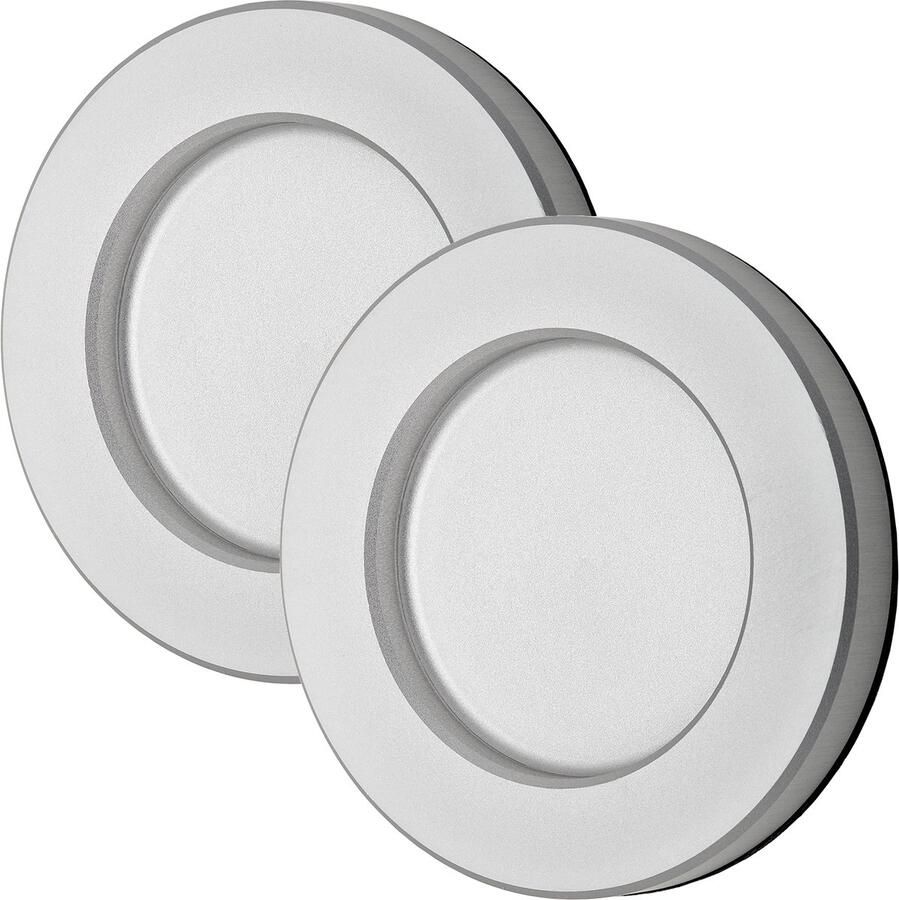 Sotech 2s schuifdeurgreep TAYO zilver Ø 70 x 8 mm zelfklevend (3M VHB) glasdeurgreep van aluminium greepschaal voor glas- & kamerdeuren