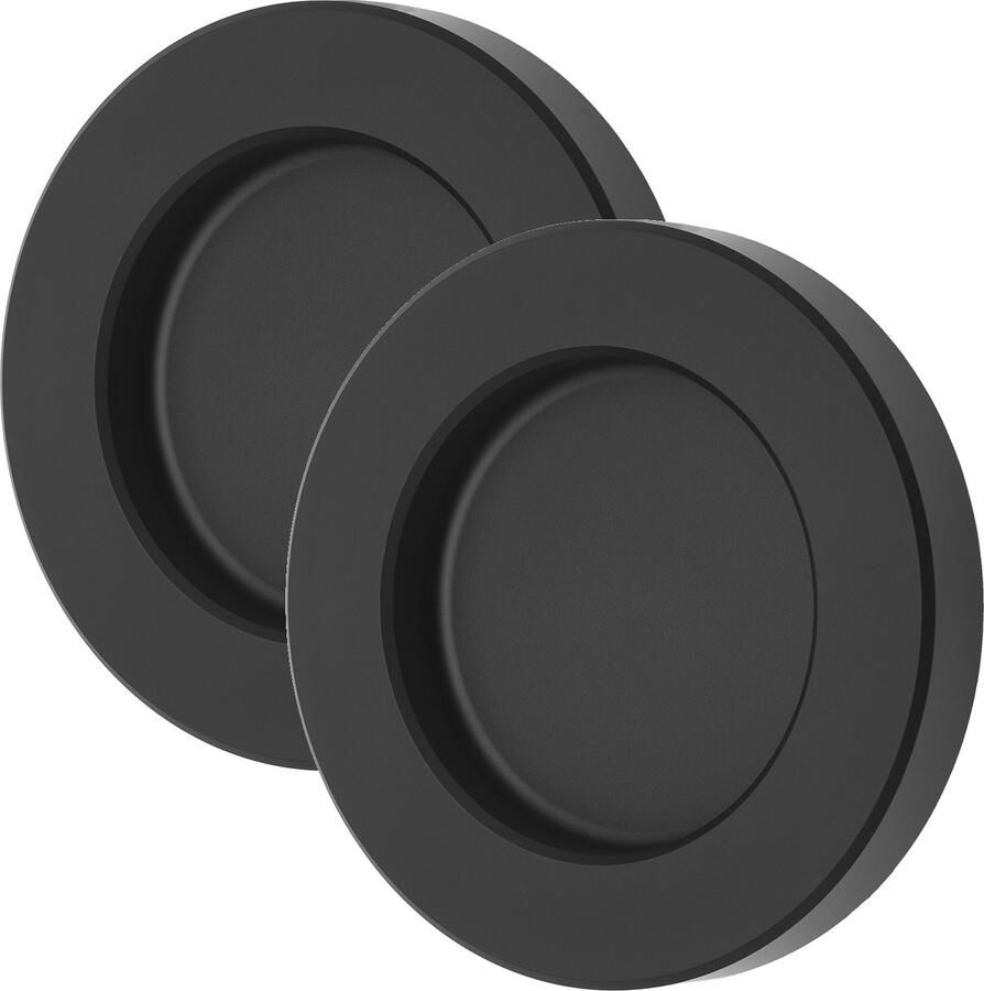 Sotech 2s schuifdeurgreep TAYO zwart Ø 70 x 10 mm zelfklevend (3M VHB) glasdeurgreep van aluminium greepschaal voor glas- & kamerdeuren