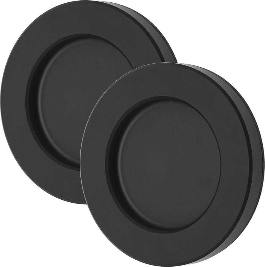 Sotech 2s schuifdeurgreep TAYO zwart Ø 70 x 8 mm zelfklevend (3M VHB) glasdeurgreep van aluminium greepschaal voor glas- & kamerdeuren