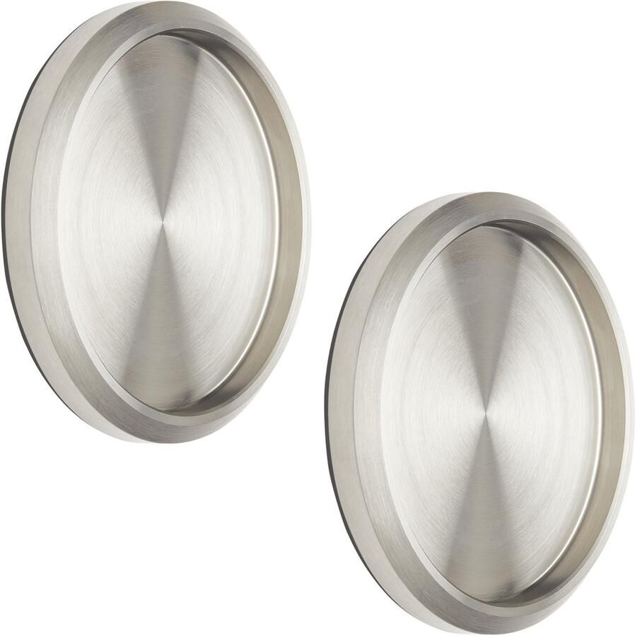 Sotech 2s Schuifdeurgrepen MILA Ø 70 mm zelfklevend met 3M kleefpad Meubelgrepen echt roestvrij staal Handgrepen voor glazen deuren & kamerdeuren van