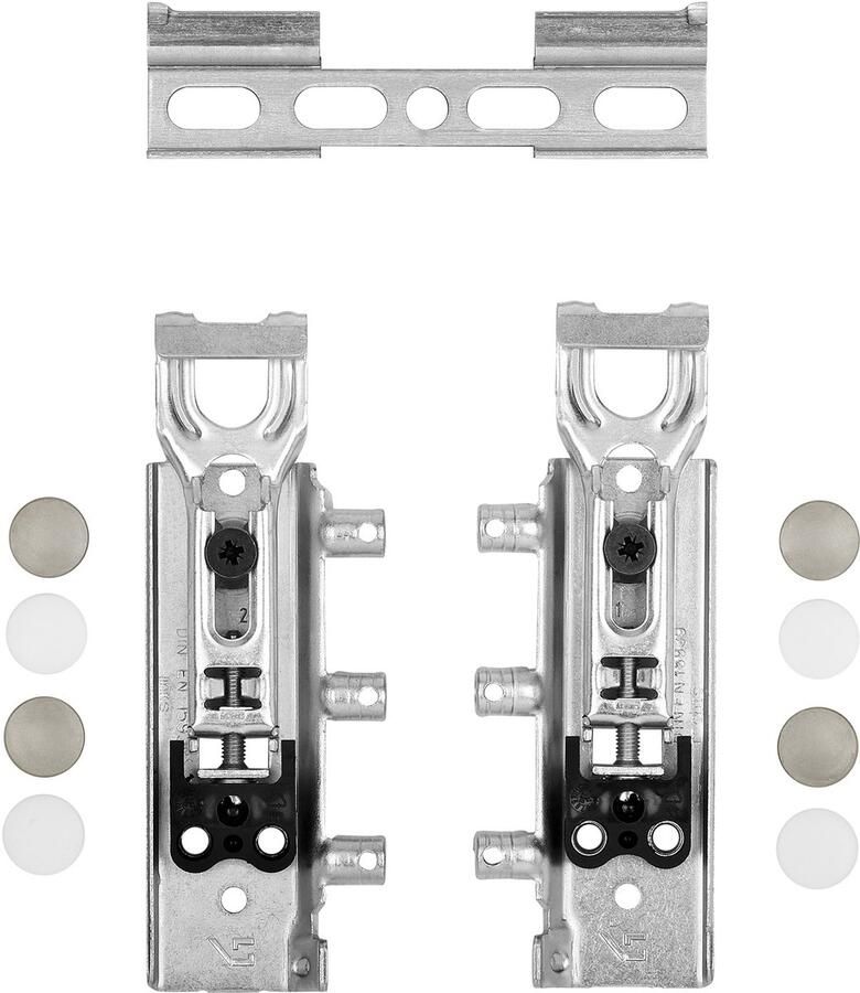 Sotech 2 sets verborgen kasthangers TH6401 draagvermogen 130 kg met deelbare ophangrails verstelbare hanger voor bovenkast gegalvaniseerd staal