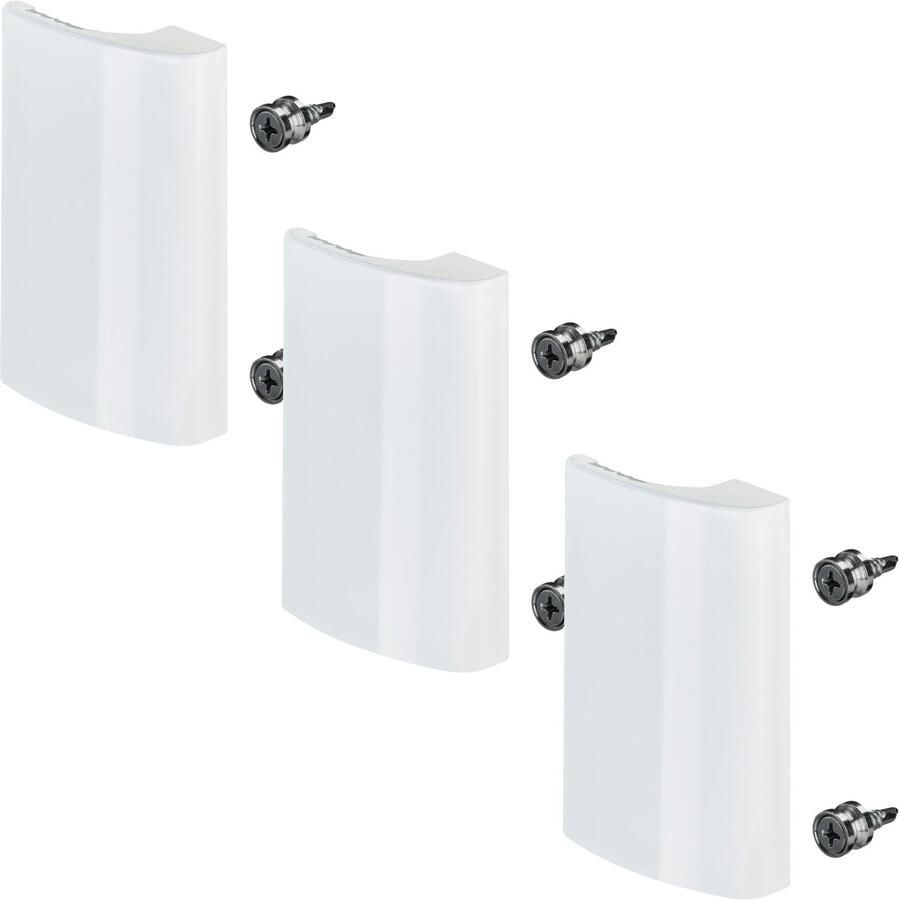 Sotech 3 stuks Balkondeurklink SEJA aluminium 82 x 52 x 20 mm witte trekgreep Terrasdeurklink