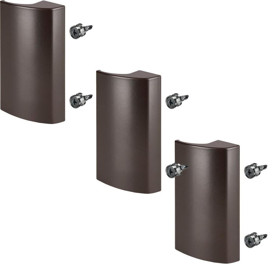 Sotech 3 x balkondeurgreep SEJA II aluminium bruin 85 x 40 x 20 mm deurgreep terrasdeurgreep