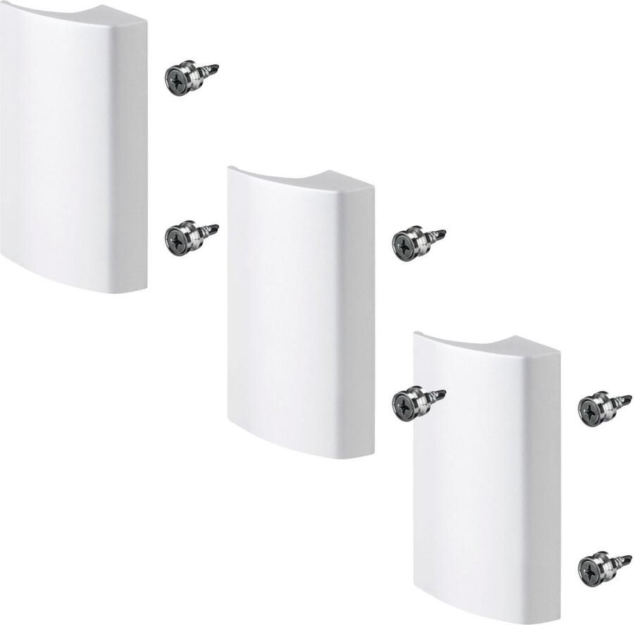 Sotech 3 x balkondeurgreep SEJA II aluminium wit 85 x 40 x 20 mm deurgreep terrasdeurgreep