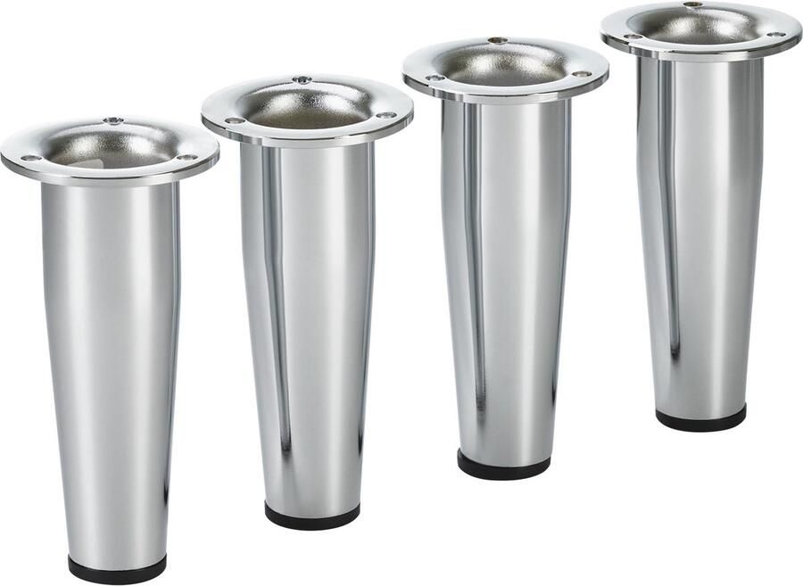 Sotech 4 stuks meubelvoet Fox-Trot verchroomd rond diameter: 33 mm hoogte: 100 mm verstelbaar