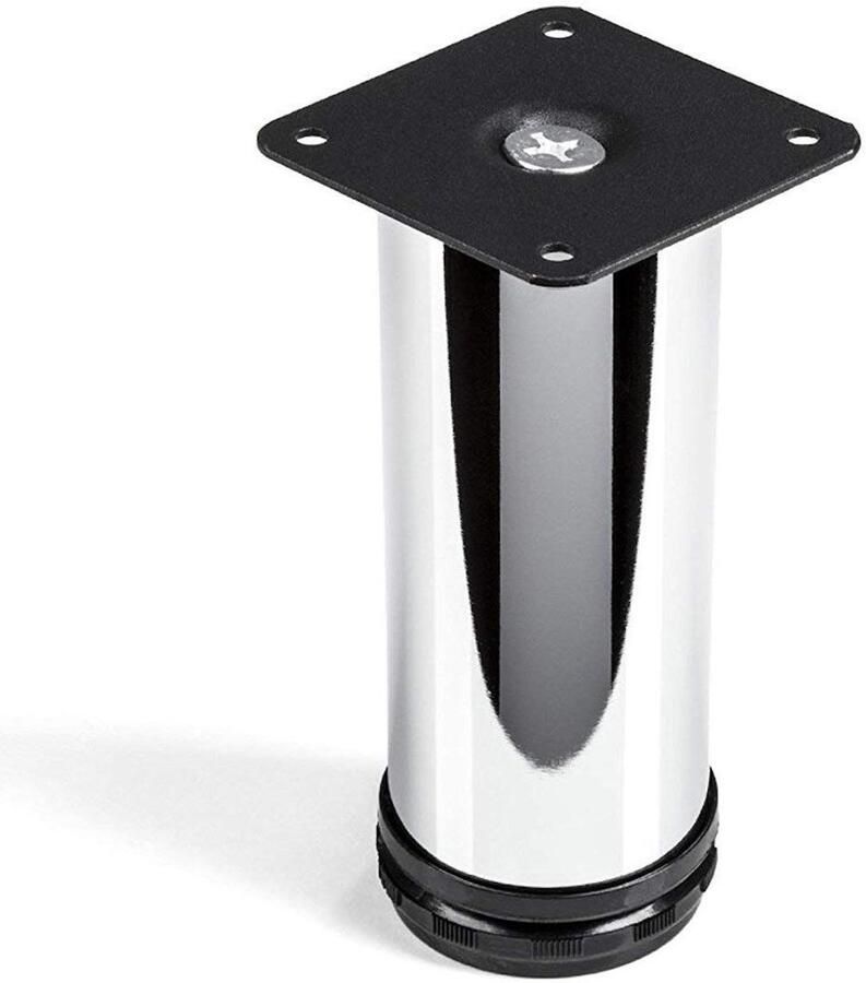 Sotech 4 stuks meubelvoet Jimmy chroom rond diameter: 50 mm hoogte: 120 mm verstelbaar