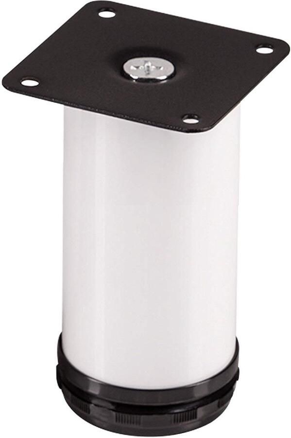 Sotech 4 stuks meubelvoet Jimmy wit rond diameter: 50 mm hoogte: 150 mm verstelbaar