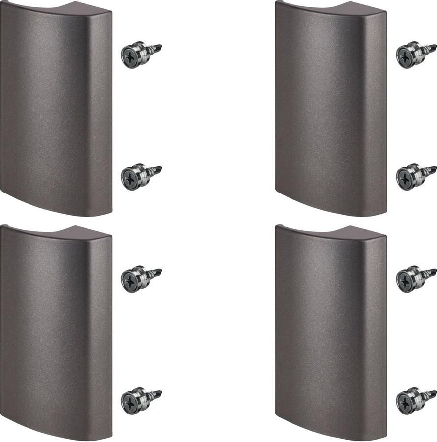 Sotech 4 x balkondeurgreep SEJA II aluminium antraciet 85 x 40 x 20 mm deurgreep terrasdeurgreep