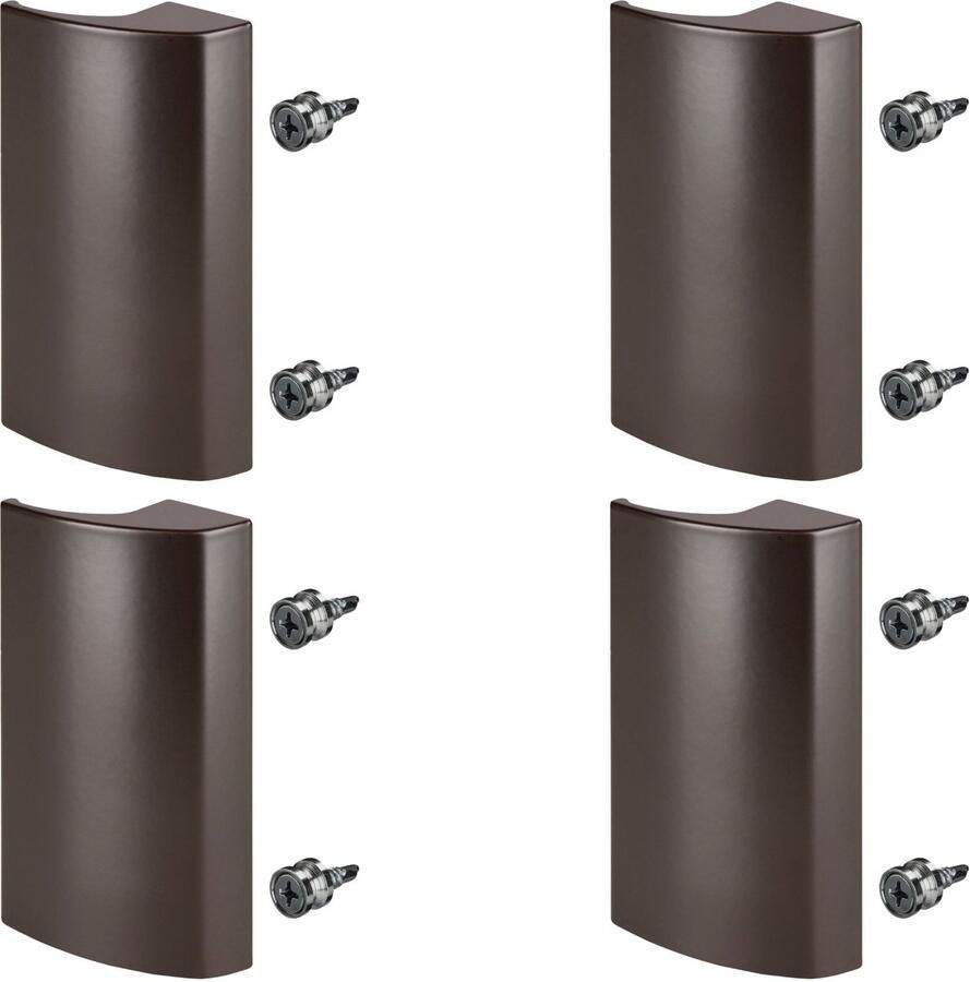 Sotech 4 x balkondeurgreep SEJA II aluminium bruin 85 x 40 x 20 mm deurgreep terrasdeurgreep