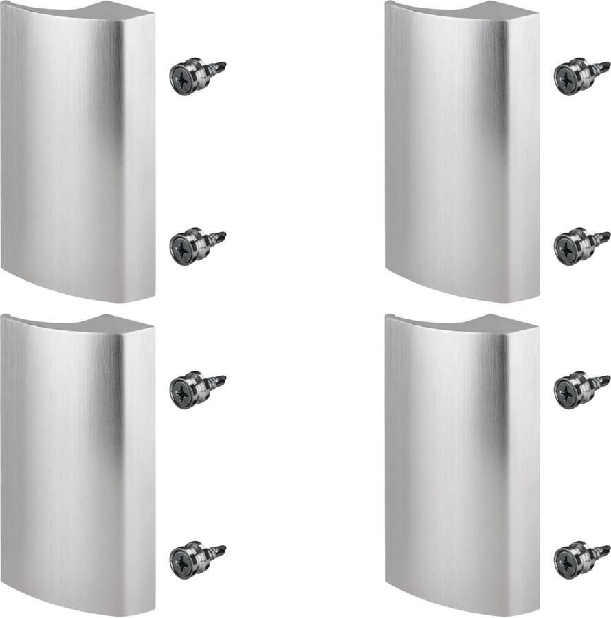 Sotech 4 x balkondeurgreep SEJA II aluminium RVS look 85 x 40 x 20 mm deurgreep terrasdeurgreep