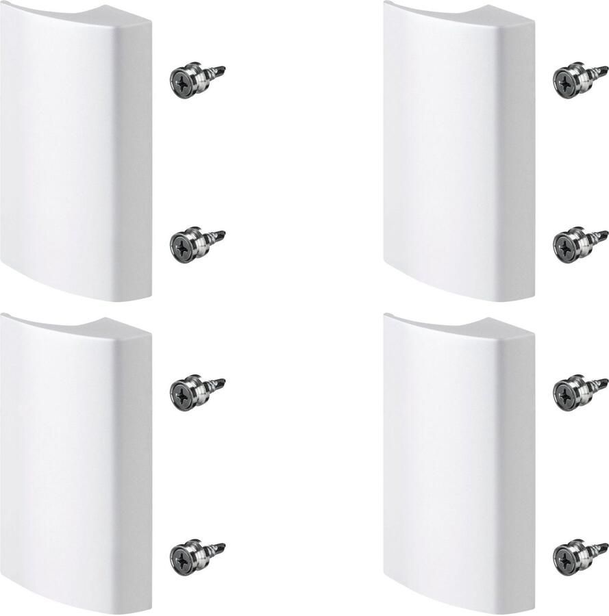 Sotech 4 x balkondeurgreep SEJA II aluminium wit 85 x 40 x 20 mm deurgreep terrasdeurgreep