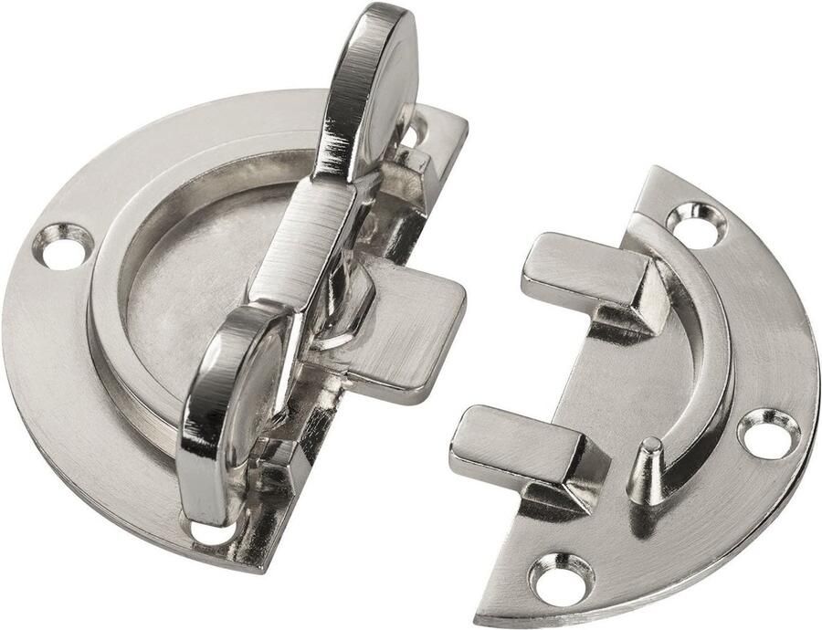 Sotech 4 x Tafelverbinder Draaigrendel Ø 60 mm nikkel-look