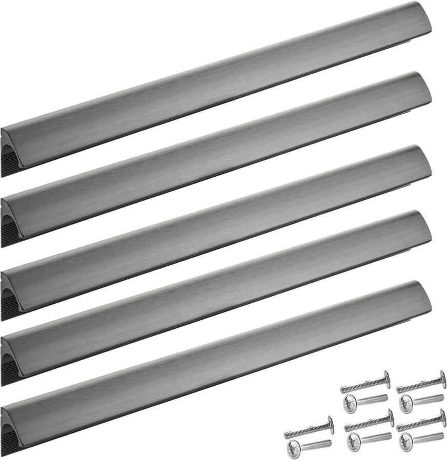 Sotech 5 greeplijsten Blackline ELEGANCE aluminium BA 320 mm zwart mat geëloxeerd L: 340 mm Kastdeurgreep dekt oude boorgaten af