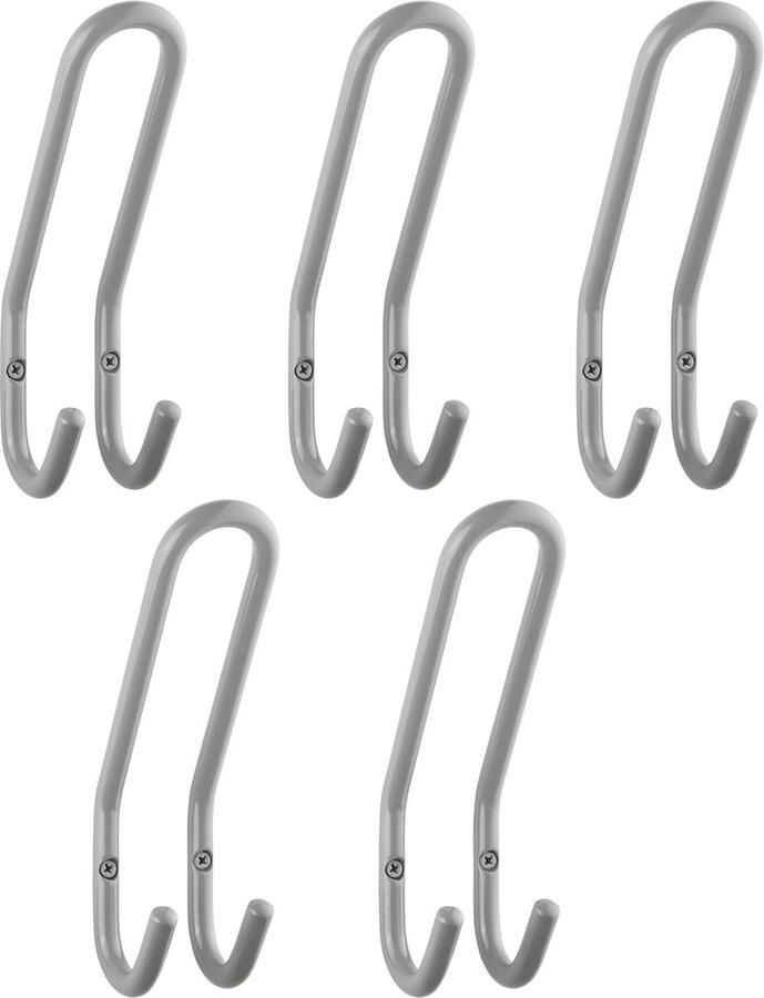 Sotech 5 jashaken FARA 192 x 51 mm stalen grijze jashaak wandkapstok jashaak hanger