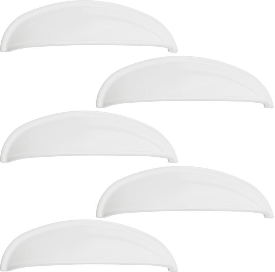 Sotech 5 stuk Schelpgreep NICK signaal wit BA 96 mm deurgreep ladekast handgrepen van