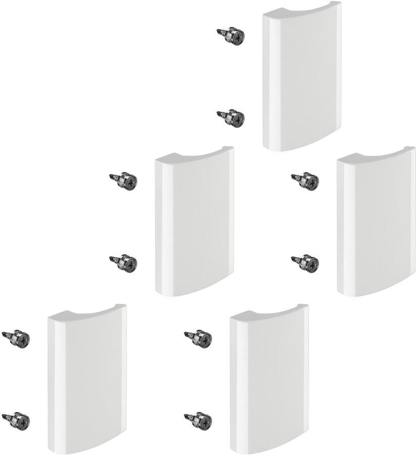 Sotech 5 stuks aluminium terrasdeurgrepen verborgen schroefverbinding (82 x 52 5 x 20 mm BA 48 mm) witte buitendeurgreep