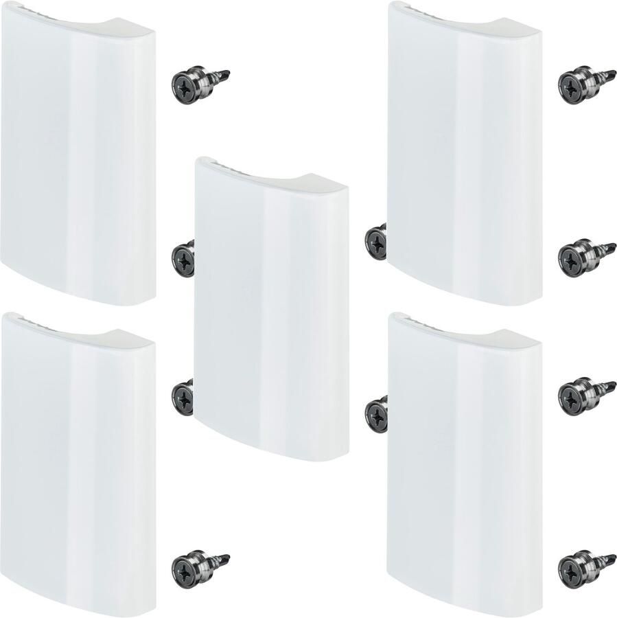 Sotech 5 stuks Balkondeurklink SEJA aluminium 82 x 52 x 20 mm witte trekgreep Terrasdeurklink