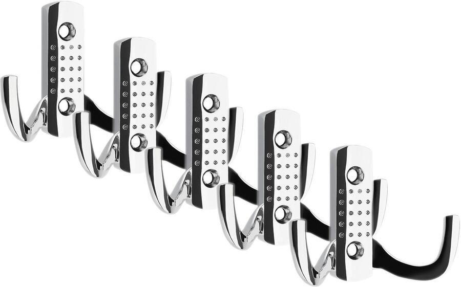 Sotech 5 stuks Kapstokhaken JASMIN STRONG Kort Chroom gepolijst Nieuwe solide uitvoering voor garderobes