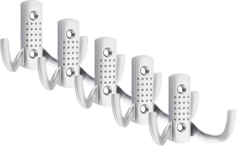 Sotech 5 stuks Kapstokhaken JASMIN STRONG Kort Chroom mat Nieuwe solide uitvoering haken voor garderobes