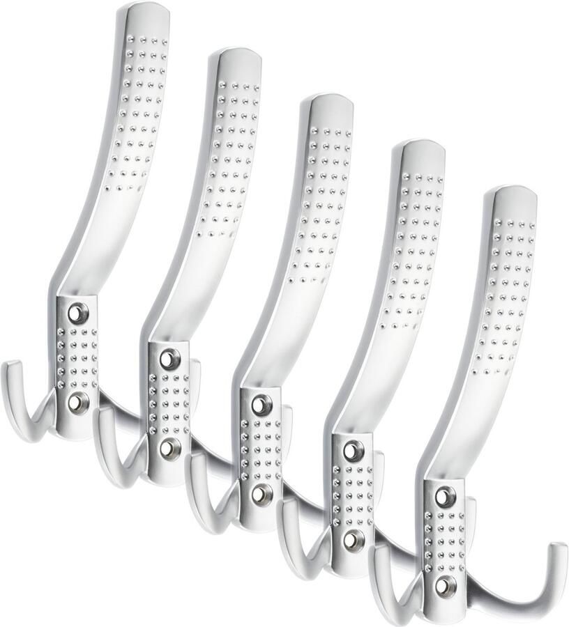 Sotech 5 stuks Kapstokhaken JASMIN STRONG Lang Chroom mat Nieuwe solide uitvoering wandgarderobe