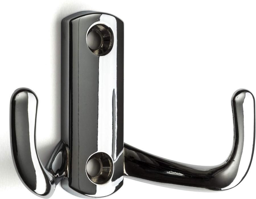 Sotech 10 stuks kapstokhaken Julie gepolijst chroom 70 x 47 mm incl. bevestigingsschroeven