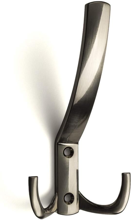 Sotech 10 stuks kapstokhaken Julie RVS-look 76 x 147 mm incl. bevestigingsschroeven