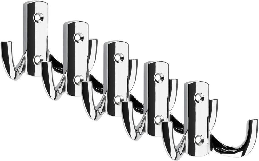 Sotech 5 stuks Kapstokhaken JULIE STRONG Kort Chroom gepolijst Nieuwe solide uitvoering wandhaken