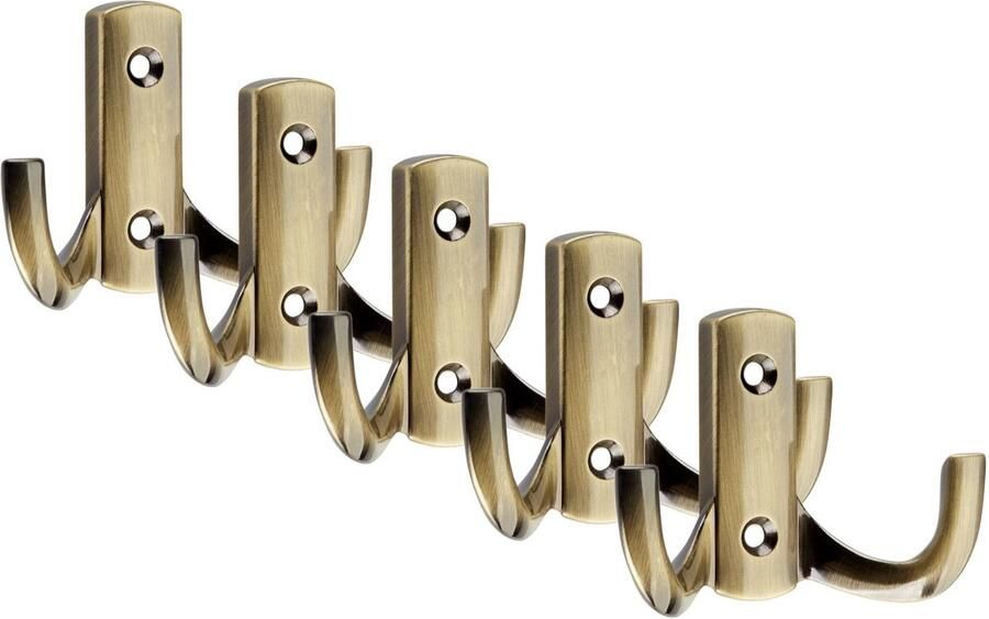 Sotech 5 stuks Kapstokhaken JULIE STRONG Kort Gebruneerd Nieuwe solide uitvoering mantelhaken