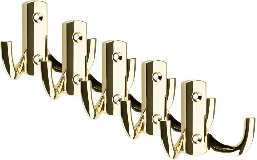 Sotech 5 stuks Kapstokhaken JULIE STRONG Kort Messing Afwerking Nieuwe solide uitvoering kleerhaak
